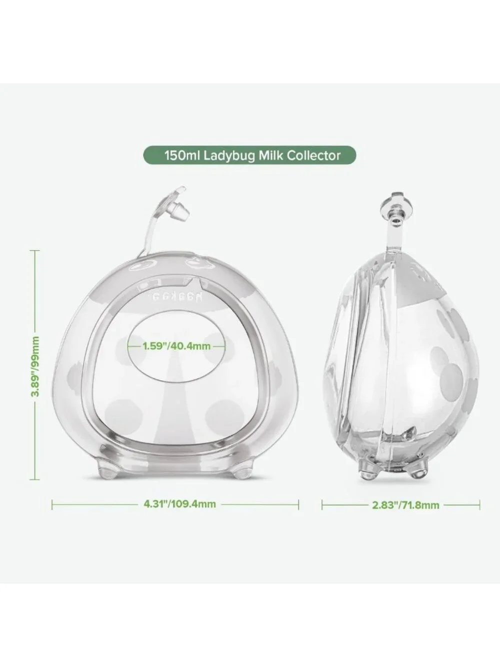 Ladybug Breast Milk Collector - 2.5oz Milk Catchers, 2 Pack, BPA-Free